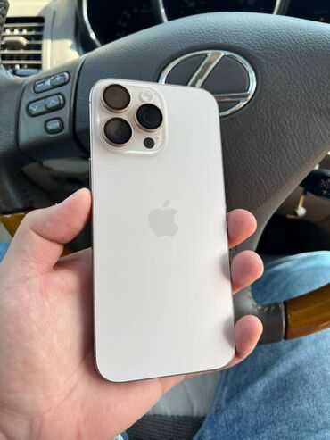 о номере телефона: IPhone 16 Pro Max, Колдонулган, 256 ГБ, Desert Titanium, Куту, 100 %
