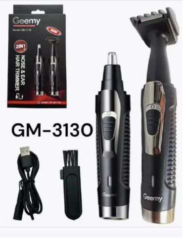 наушник для компьютера: 🧔‍♂️ ТРИММЕР ДЛЯ НОСА И УШЕЙ GEEMY GM‑3130 (2 В 1) 🔋 Аккумулятор