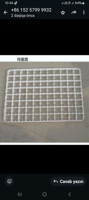 İnkubatorlar: Latoq 88 ədədlik 
ölçü 50/36 toyuq üçün — 12