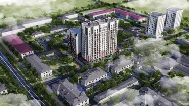 район пишпек дом: 1 комната, 45 м², Элитка, 3 этаж, ПСО (под самоотделку)