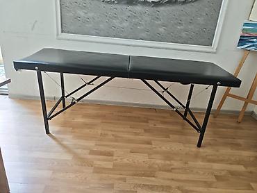 masaj carpayı: Masaaj/estetik üçün qatlanan çarpayı - Material: Qara rəngli, nəm və — 2