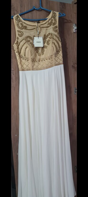 haljina broj vunrma mini: XL (EU 42), bоја - Bela, Večernji, maturski, Kratkih rukava