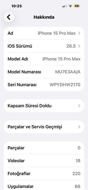 Apple iPhone: IPhone 15 Pro Max, 512 GB, Natural Titanium, Simsiz şarj, Face ID, Sənədlərlə — 2