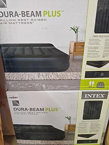 нодом: Каракол Надувная кровать Intex Dura-Beam Plus Pillow Rest Raised Air — 4
