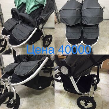 детские коляски для погодок: Коляска, цвет - Черный, Б/у