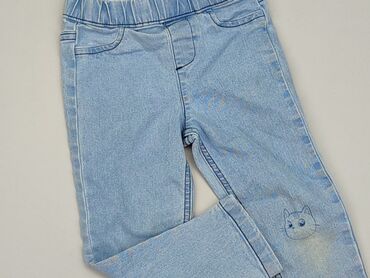 jeansy z zamkami: Spodnie jeansowe, SinSay, 2-3 lat, 92/98, stan - Bardzo dobry
