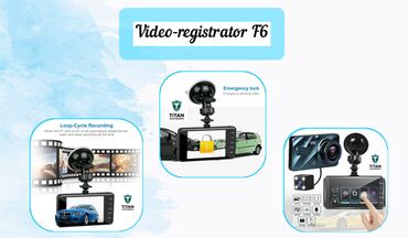 3 kameralı videoregistrator: Video-registrator F6 1. Çipset: Jieli 2. Piksel: 3.0MP COMS /1200W 3
