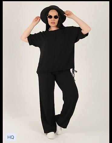 pull and: Брючный костюм, Прямые, Made in KG, Вискоза, Лето — 1