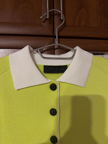 Личные вещи: ZARA qısaqol trikotaj kofta/cardigan - Rəng: açıq neon-yaşıl gövdə — 2