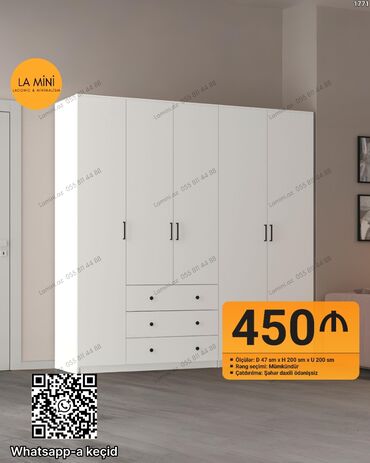 Divanlar: Açılan, 6 qapı Düz dolab, Qarderob, paltar dolabı