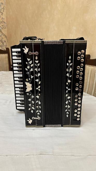 qarmon qabi: Akkordeon – dekorativ ana sədəf naxışlı, klaviatura və bas düymələri — 4