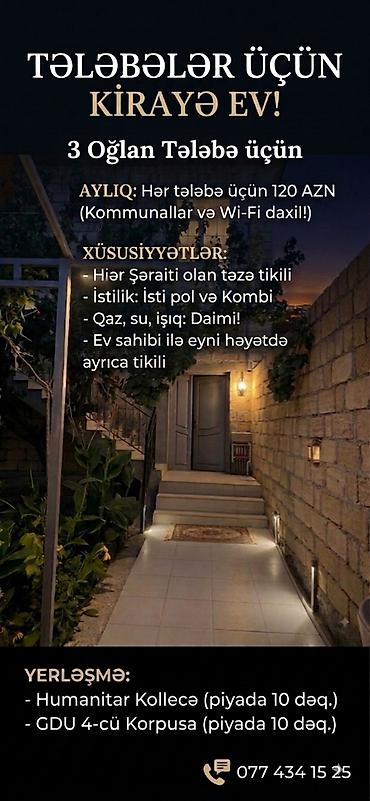 masazır evler: 60 kv. m, 2 otaqlı, Kombi, Qaz, İşıq — 1