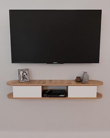 Ostali nameštaj: Zidna TV polica – moderni viseći konzolni element Zidna polica Verona — 4