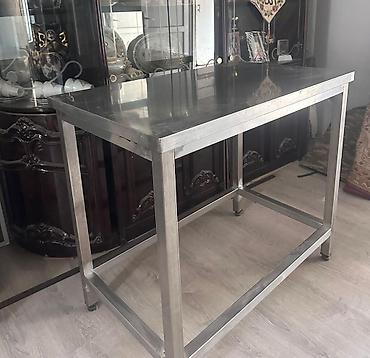 stainless steel: 125₼ Masa nej . 1m teze pokofka yeni işlənmiş hər cur şirniyyata evi — 1