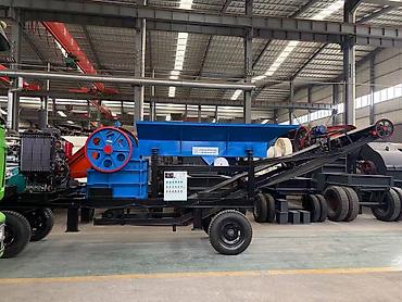 Дробилки: Щековая мобильная дробилка (также известная как щековая мобильная — 6