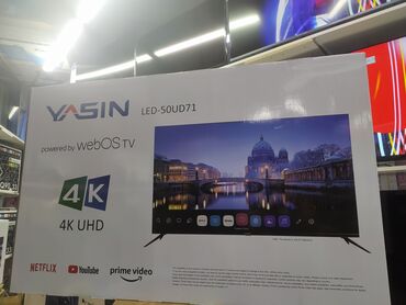 yasin телевизор пульт в Кыргызстан | Телевизоры: Ясин 50 Дюм диоганал 1 м 30 см Smart Android голосовой пультом