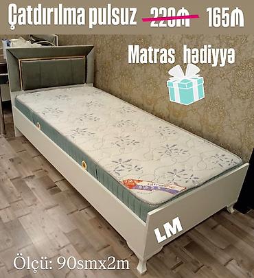 ucuz tek kravatlar: Tək çarpayı + matras hədiyyə Sifarişlə və yeni Ölçü: 90 sm x 2 m — 1