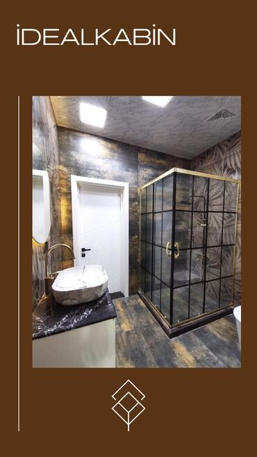 Duş kabinaları, arakəsmələr: Yeni Üstü açıq kabina, Künc üçün — 9