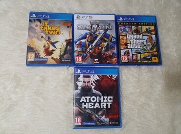 Игры для PlayStation: Продаю диски It takes two-1700 Space marine 2-3000 Gta5-1500 Atomic