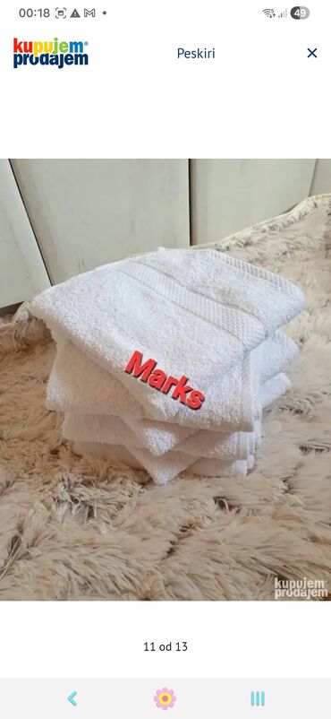 Peškiri: ??Pamucni peskiri jednobojni??Dimenzije peskira : 50x90Cena: Paket 12 — 3