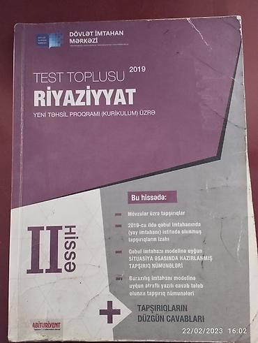 Riyaziyyat 2ci hissə toplu İşlək haldadır ( 3 man) Metroya çatdırılma