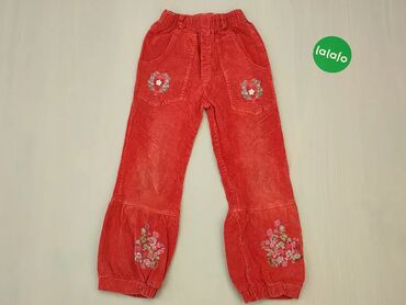 Spodnie: Spodnie, 8 lat, wzrost - 128 cm., wzór - Print, kolor - Czerwony