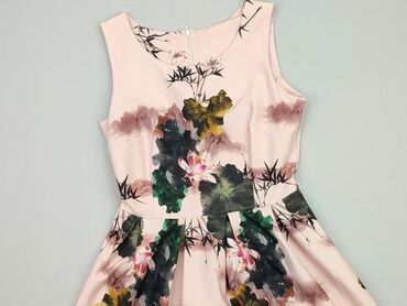 różowa sukienki w kwiaty: Dress, S (EU 36), condition - Very good