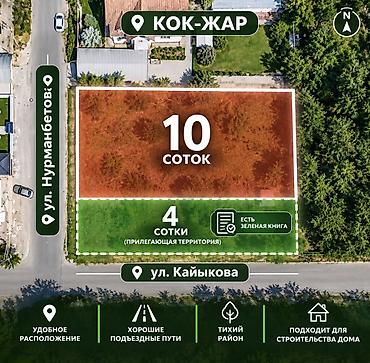 участка сатылат: 10 соток, Бизнес үчүн, Кызыл китеп — 1
