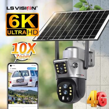 mini kamera 69 azn: Simsiz 4G sim kartl Solar ptz 2 kamera 360° 8mp/4K Çöl ṣəraiti ücün