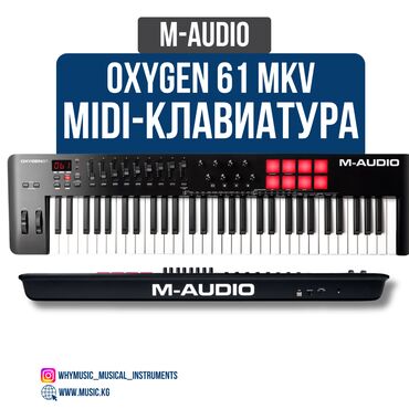 Стойки для музыкальных инструментов: MIDI-клавиатура M-Audio Oxygen 61 MKV M-Audio Oxygen 61 MKV — это