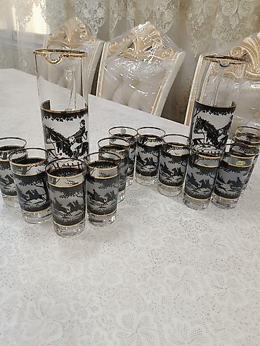 Stəkanlar: Stəkanlar, rəng - Qara, Şüşə, 14 ədədli dəst — 22