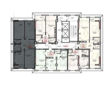 квартира в кызыл аскере: 3 комнаты, 88 м², Элитка, 14 этаж, ПСО (под самоотделку)