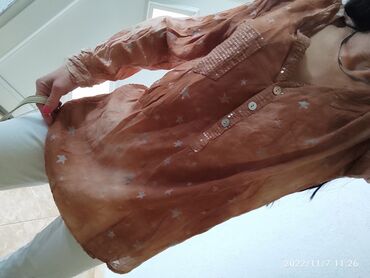 Košulje: Zara, S (EU 36), Jednobojni, bоја - Braon — 8