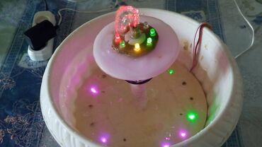 Stol lampaları: Комнатный Мини-фонтан с разноцветной подсветкой — 11