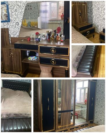 глория мебель: Yataq dəsti satılır 1500₼. Yaxşı vəziyyətdə.Taxtın bazası,matrası