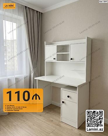 Ev və bağ: Düz masa, Stulsuz, Polkalı, Siyirməli, Sadə laminat — 1
