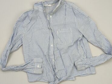 top z długim rękawem shein: Koszula 14 lat, stan - Bardzo dobry, wzór - W paski, kolor - Błękitny