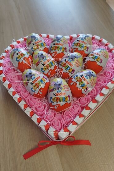 Şokolad buketləri: Kinder buketleri ve sebetleri sifarisle hazirlanir Sifarisler en az 1 — 4