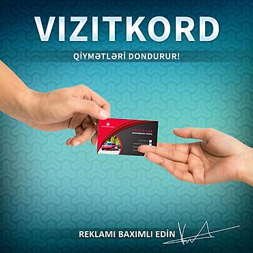 qara vinil: VizitKord sizin reklamı fərqli edəcək! Dizayn PULSUZ! ◉ Vizitka 100əd — 1