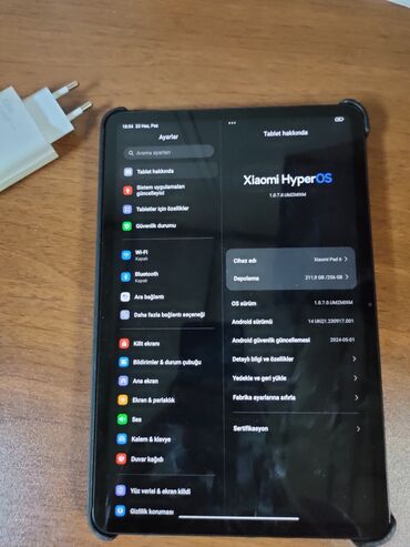 xiaomi tablet: Xiaomi Pad 6 8/256 gb cox səliqəli karopka adapter var. kitab kaburoda