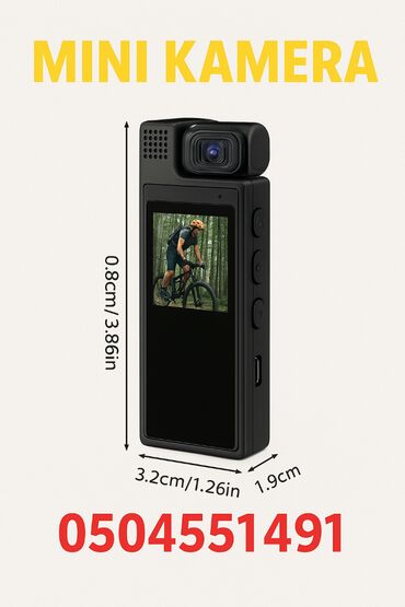 Videokameralar: Mini kamera ✅️ Saatlarla çəkiliş etmək və səs yazmaq mümkündür ✅️