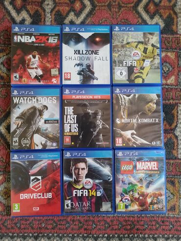 ps4 rolu: Playstation 4 oyun diskləri hamısı işlək vəziyyətdədir