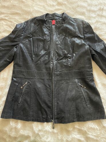 Кожаная куртка, 5XL (EU 50), 6XL (EU 52)