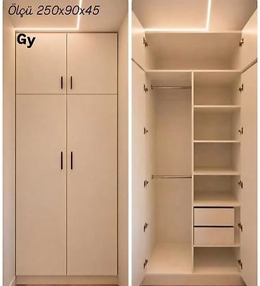 Mebel növü: Geyim dolabı (qapalı gardırop) Ölçü: 250×90×45 sm (şəkildə lalafo.az -da Mebel növü: Geyim dolabı (qapalı gardırop) Ölçü: 250×90×45 sm (şəkildə