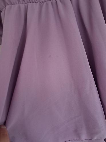 bele baletanke: Lila/lavanda haljina od laganog šifona, ženstvenog kroja. - Okrugao — 2