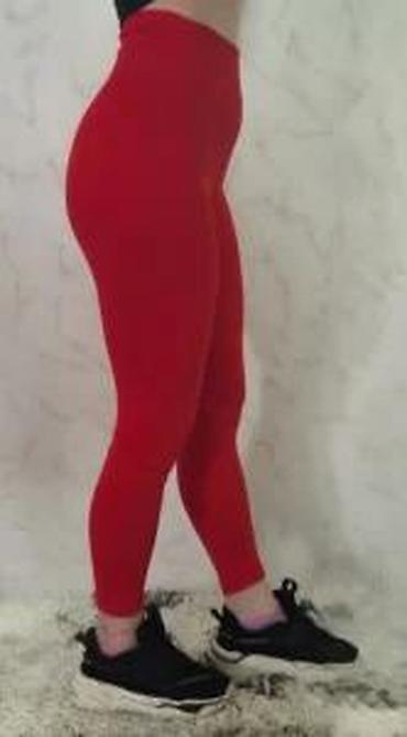 Helanke, biciklistički šortsevi: Crvene ženske helanke sa visokim strukom. Dizajnirane su za udobnost i — 16