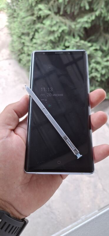 оперативная память qumo: Samsung Galaxy Note 9, Колдонулган, 128 ГБ, түсү - Күмүш, 2 SIM
