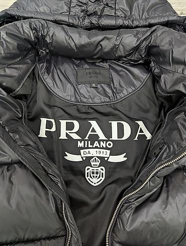кожаная куртка мужская: Мужская куртка, XL, Prada, Новый, цвет - Черный — 7