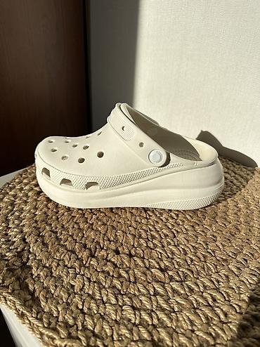 Сабо: Сабо, 38, Crocs, Б/у, цвет - Белый, Самовывоз — 1