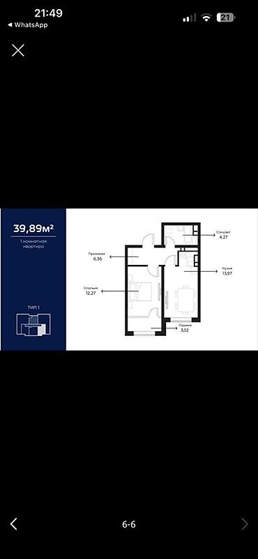 Үй куруучулардан жаңы конуштар: Курулуп жатат, Элитка, 1 бөлмө, 40 м² — 5